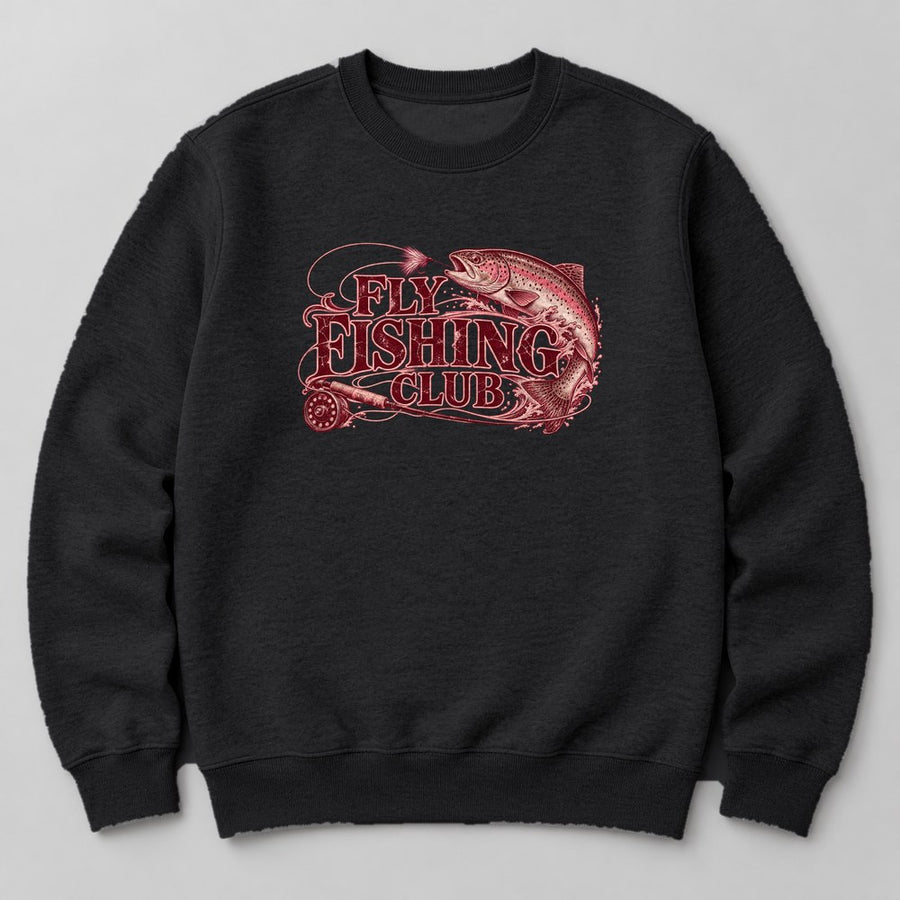 Fly Fishing Club Sweatshirt in Black