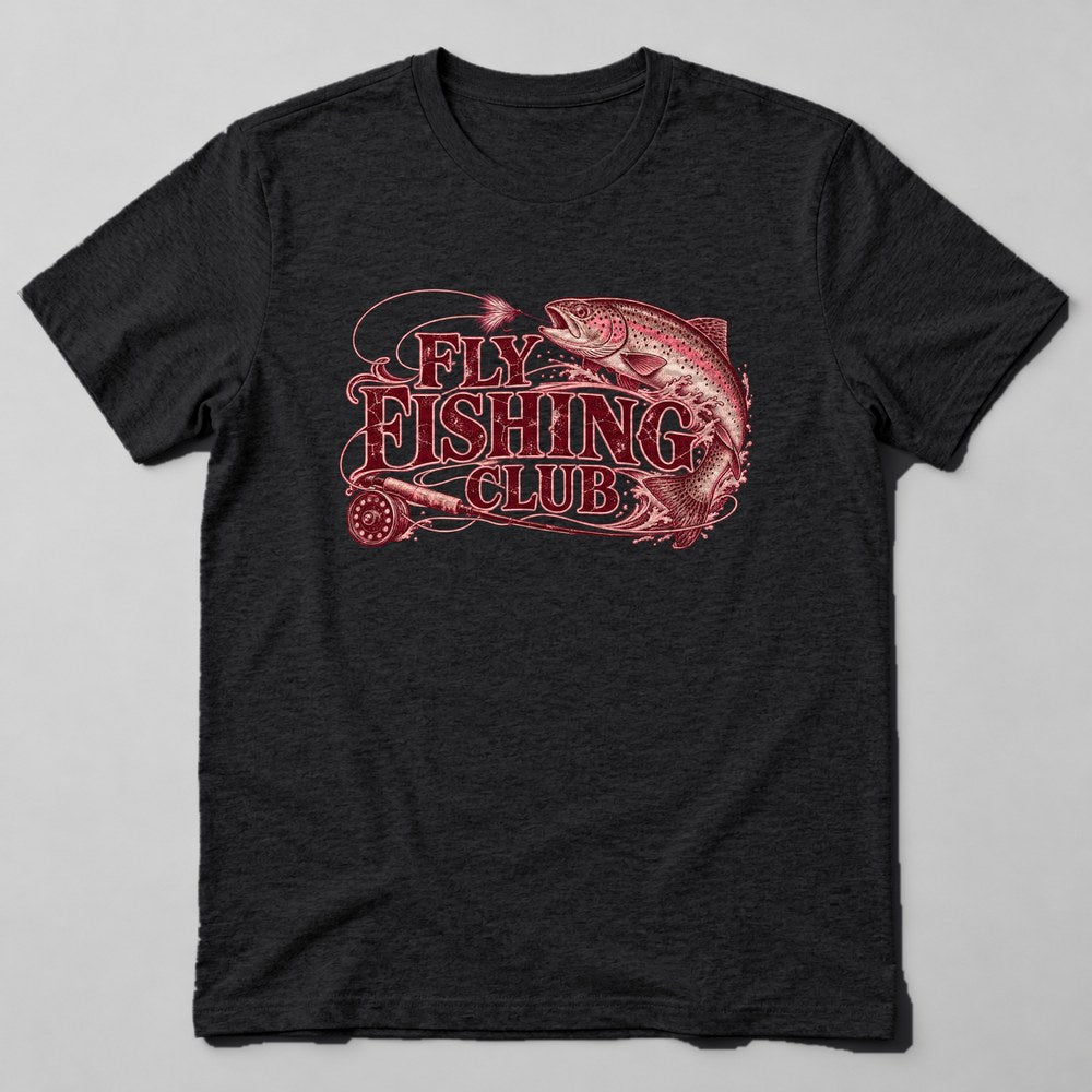 Fly Fishing Club T-Shirt in Black
