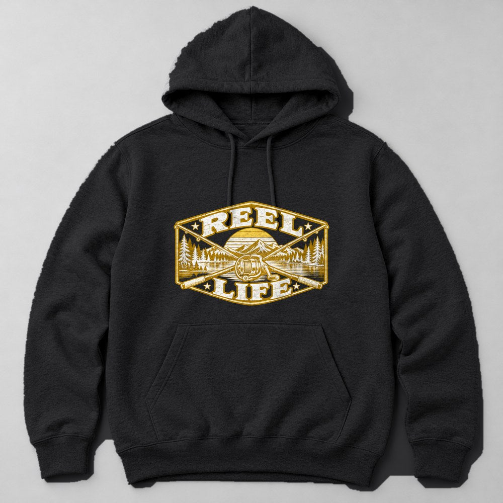 Reel Life Hoodie in Black