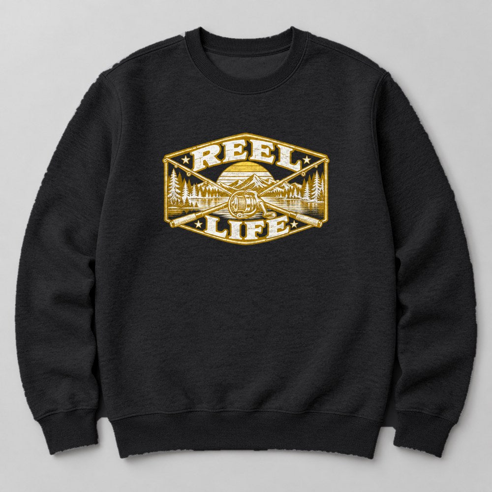 Reel Life Sweatshirt in Black