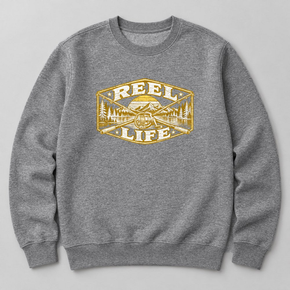 Reel Life Sweatshirt in Heather Grey