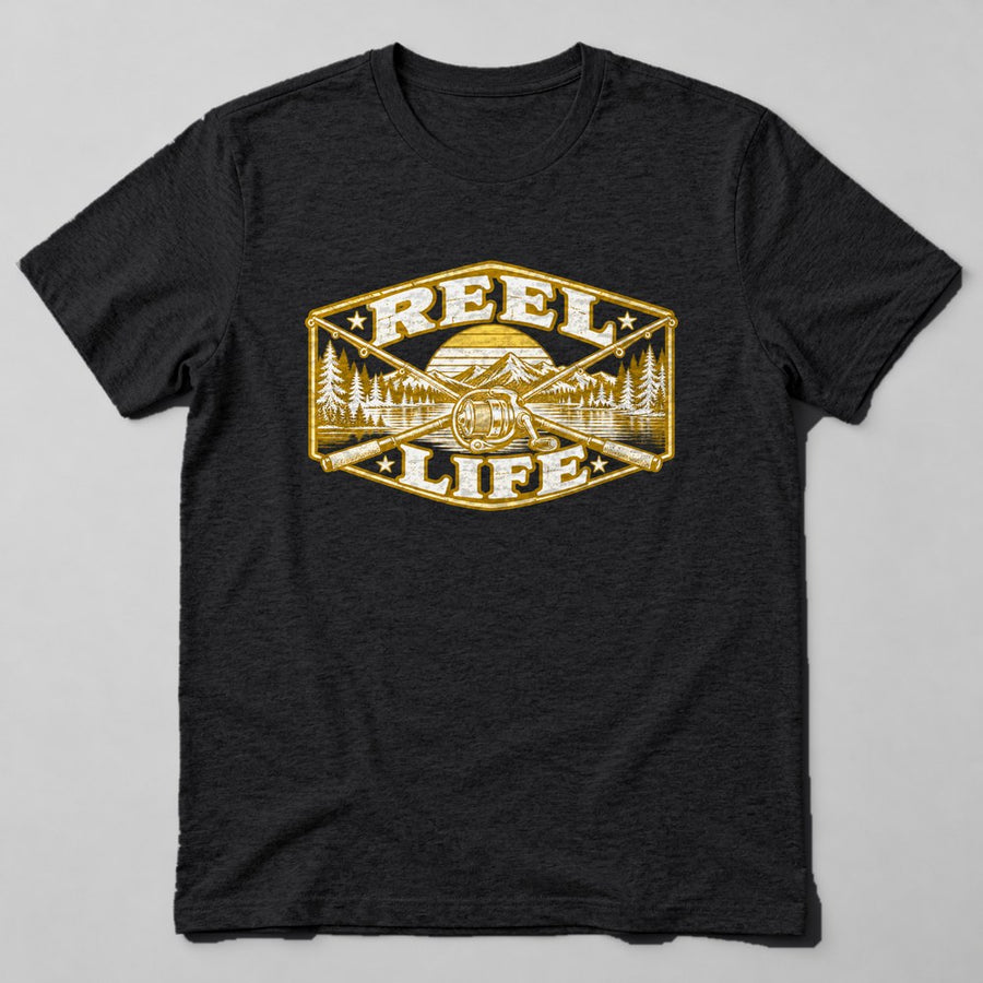 Reel Life T-Shirt in Black