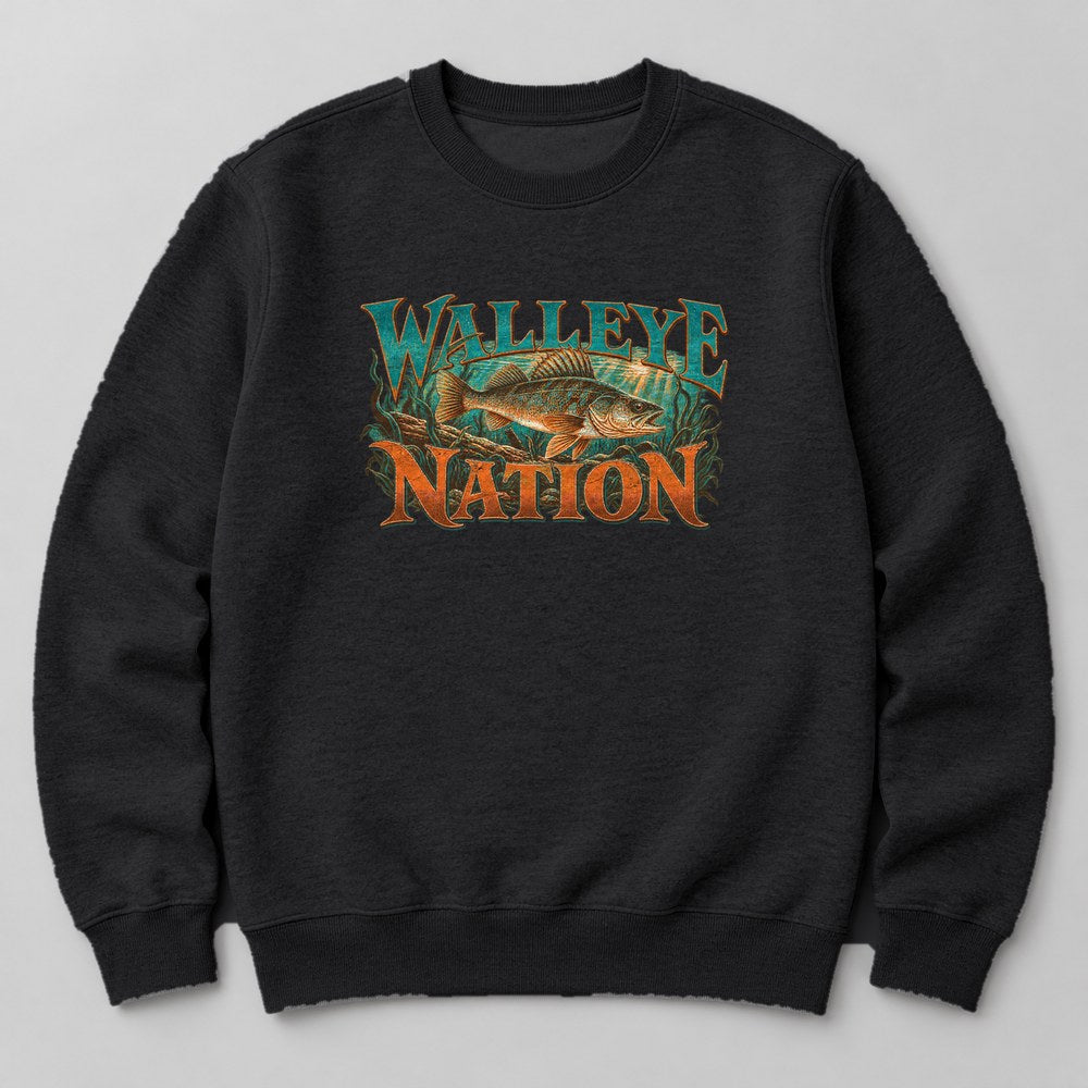Walleye Nation Sweatshirt in Black
