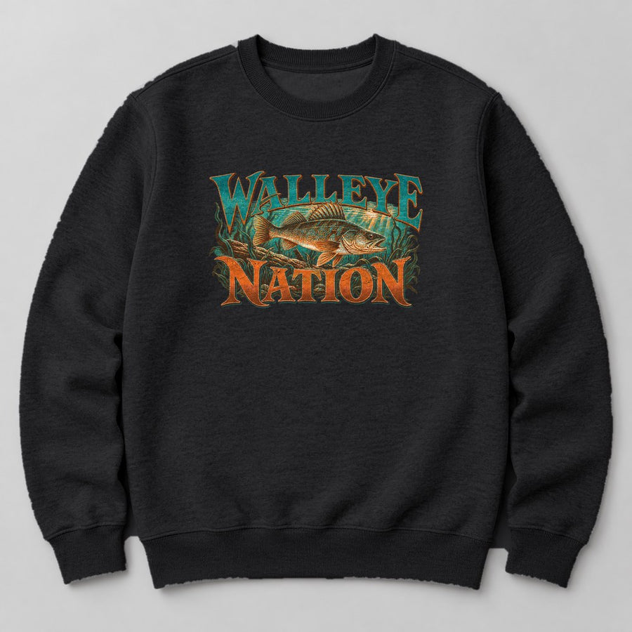 Walleye Nation Sweatshirt in Black