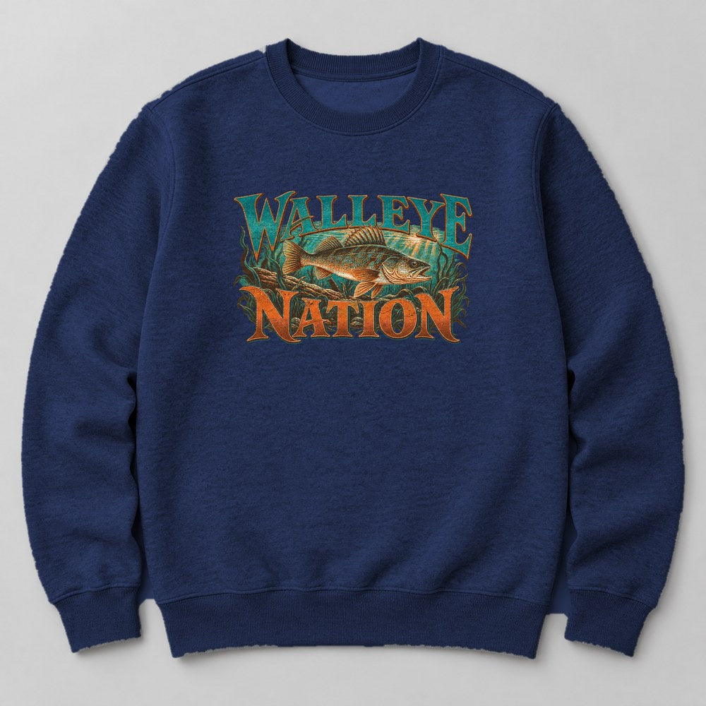 Walleye Nation Sweatshirt in Navy