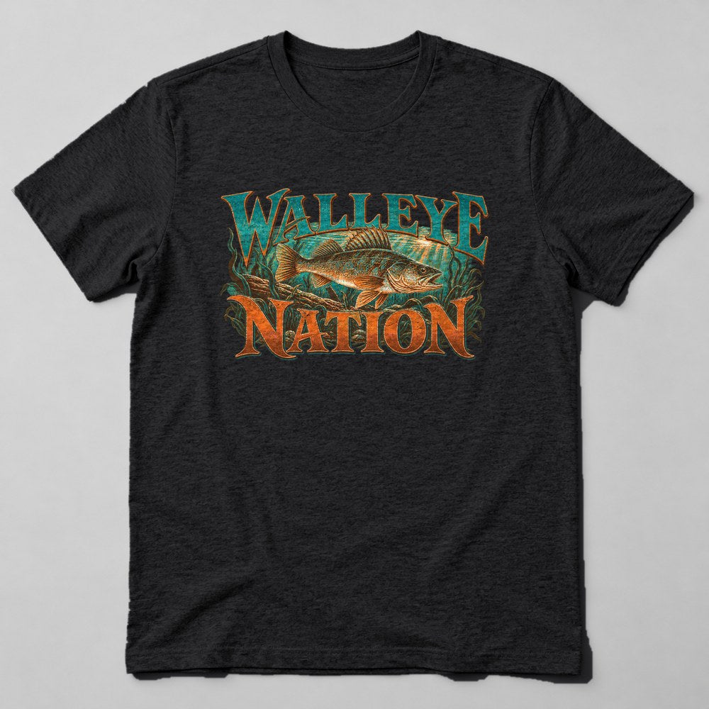 Walleye Nation T-Shirt in Black
