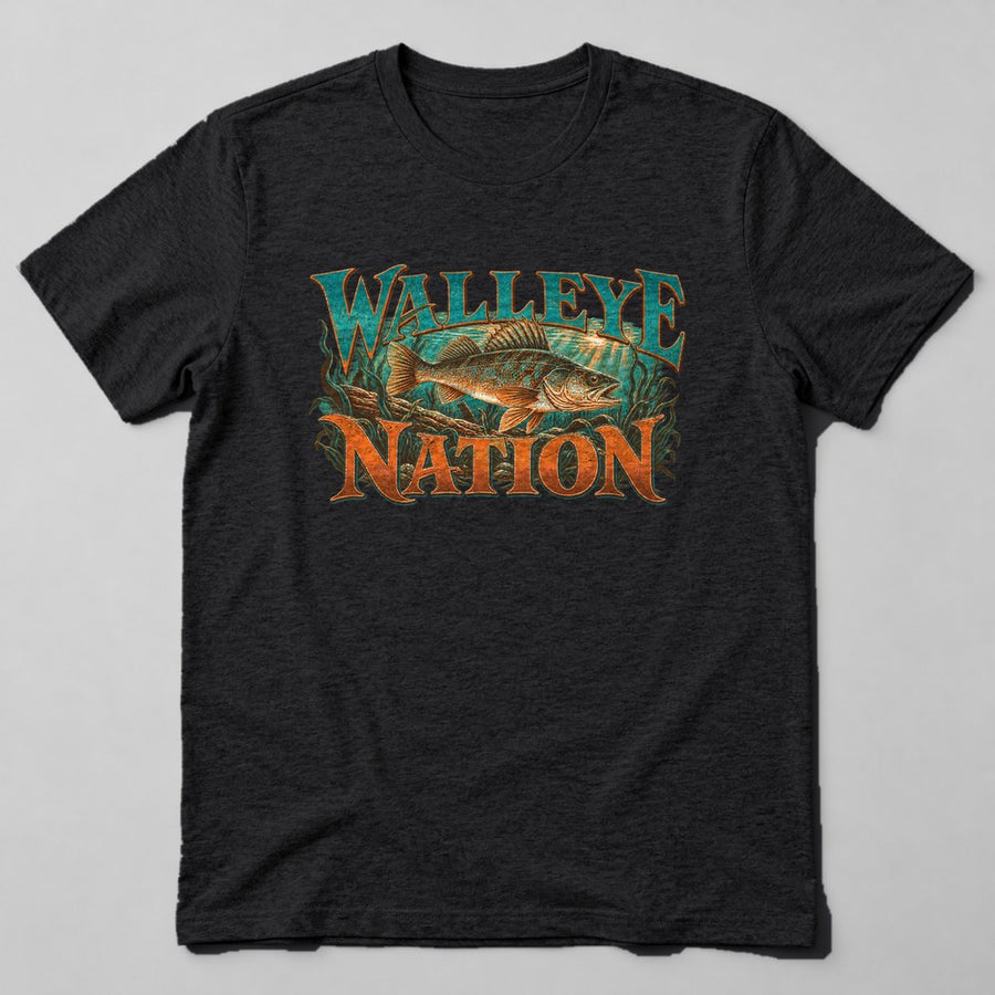 Walleye Nation T-Shirt in Black