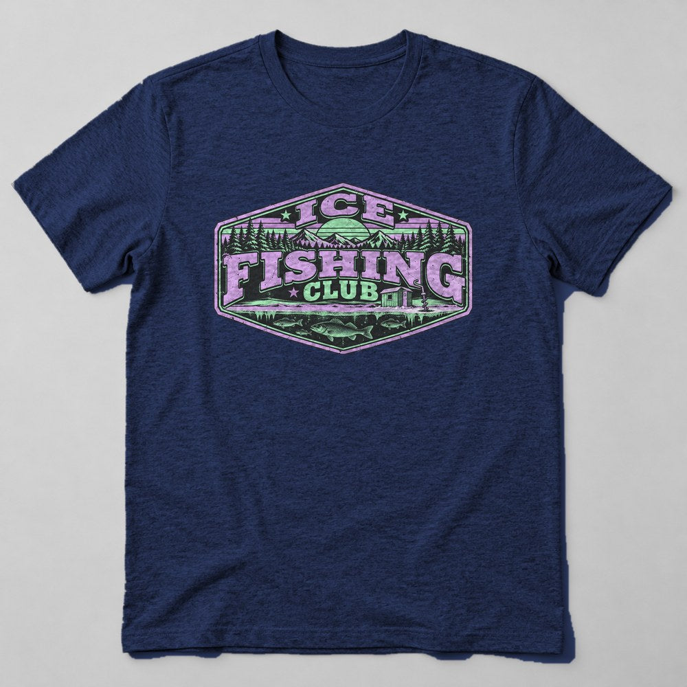 Ice Fishing Club T-Shirt in Navy