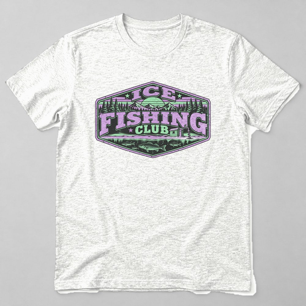Ice Fishing Club T-Shirt in White