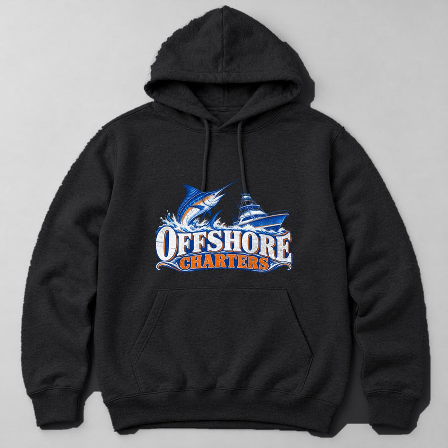 Offshore Charters Hoodie in Black
