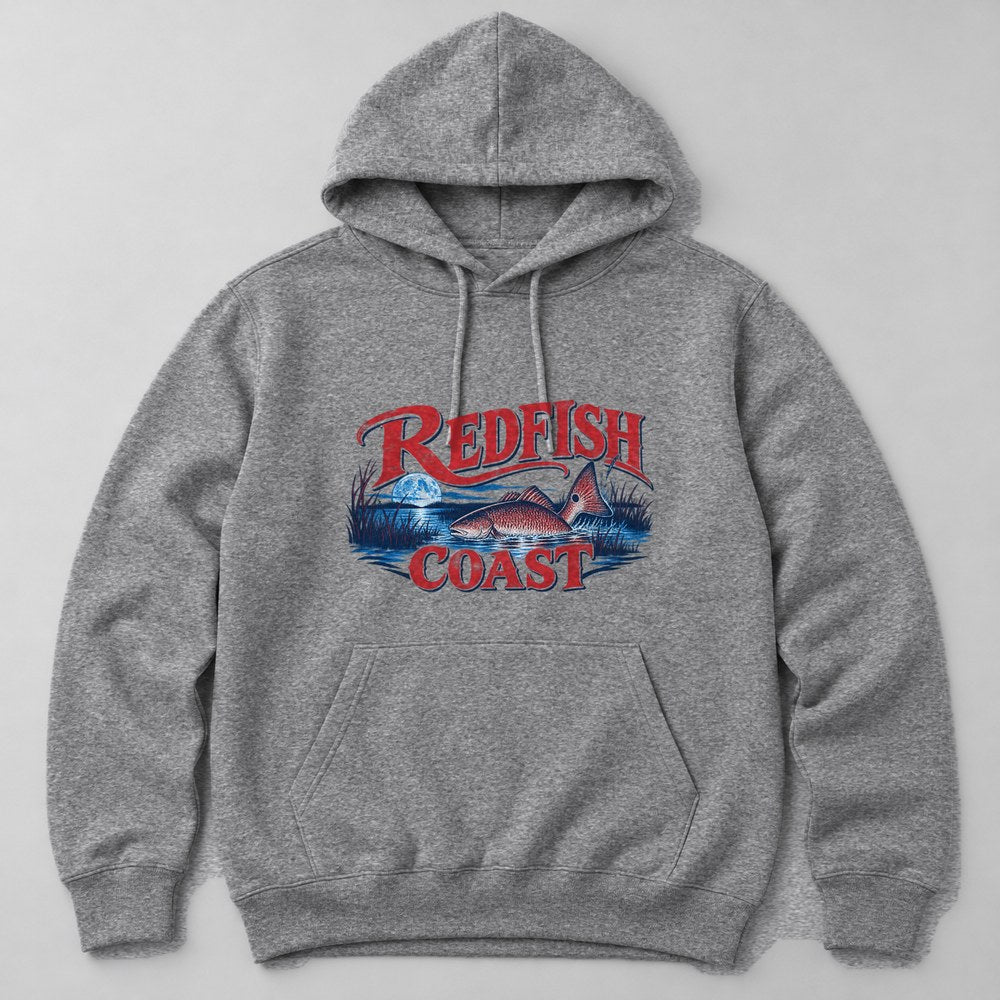 Redfish Coast Hoodie in Heather Grey