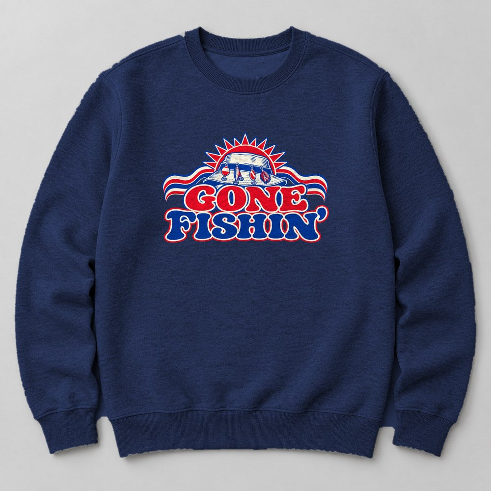 Gone Fishin' Sweatshirt in Navy