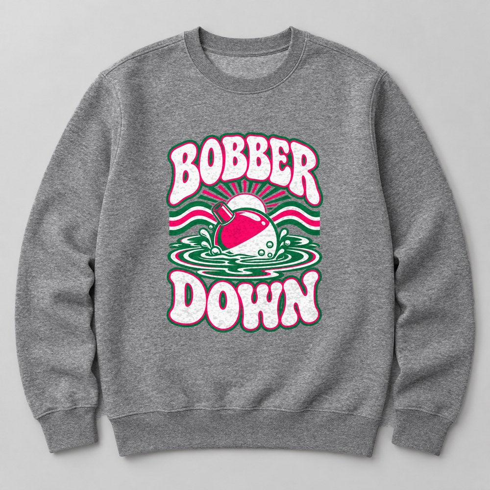 Bobber Down Sweatshirt in Heather Grey