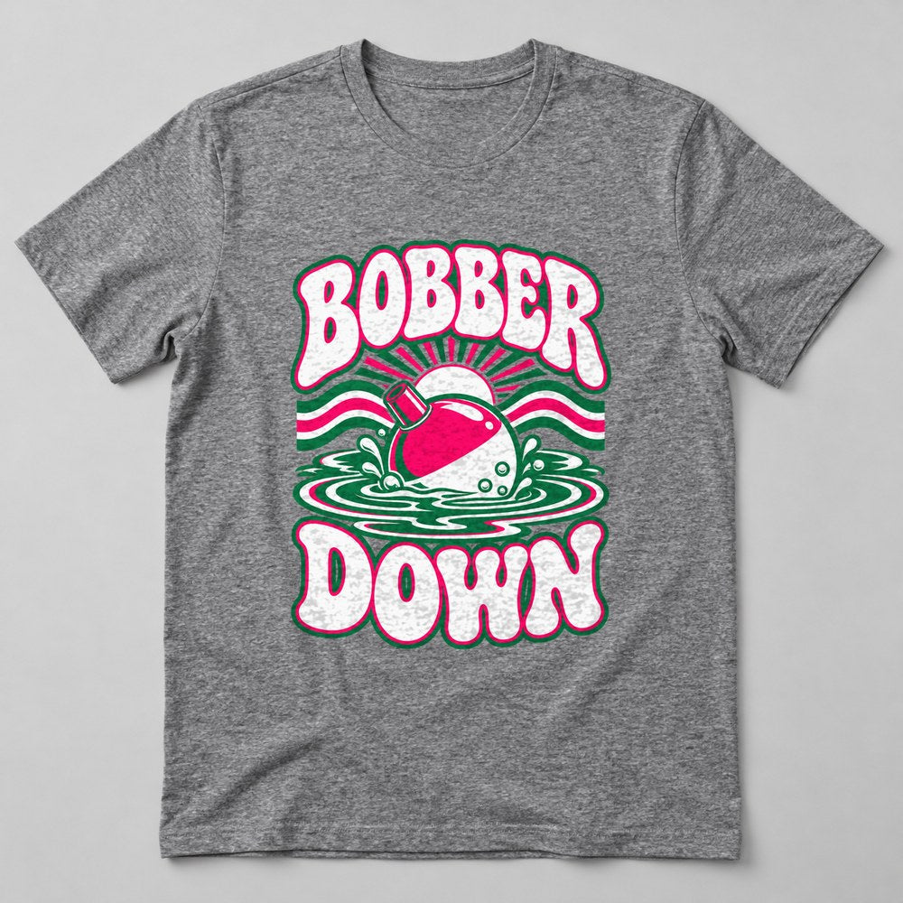 Bobber Down T-Shirt in Heather Grey