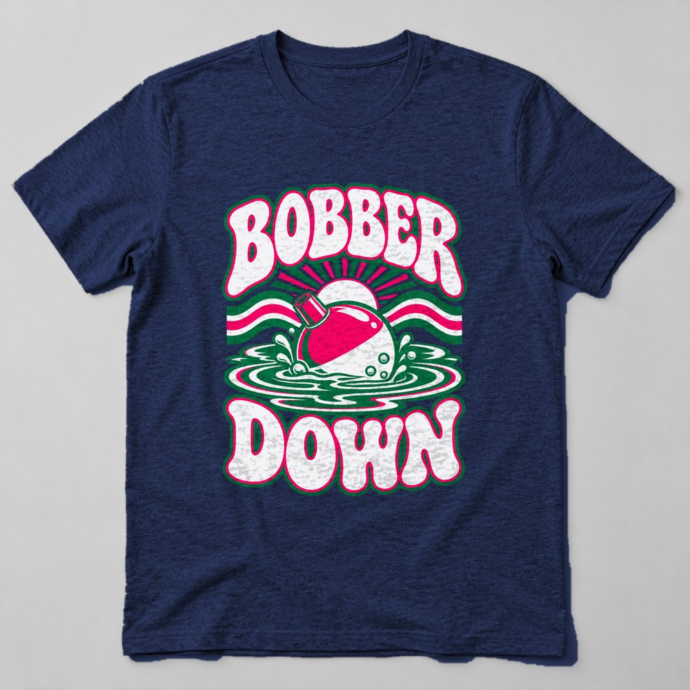 Bobber Down T-Shirt in Navy
