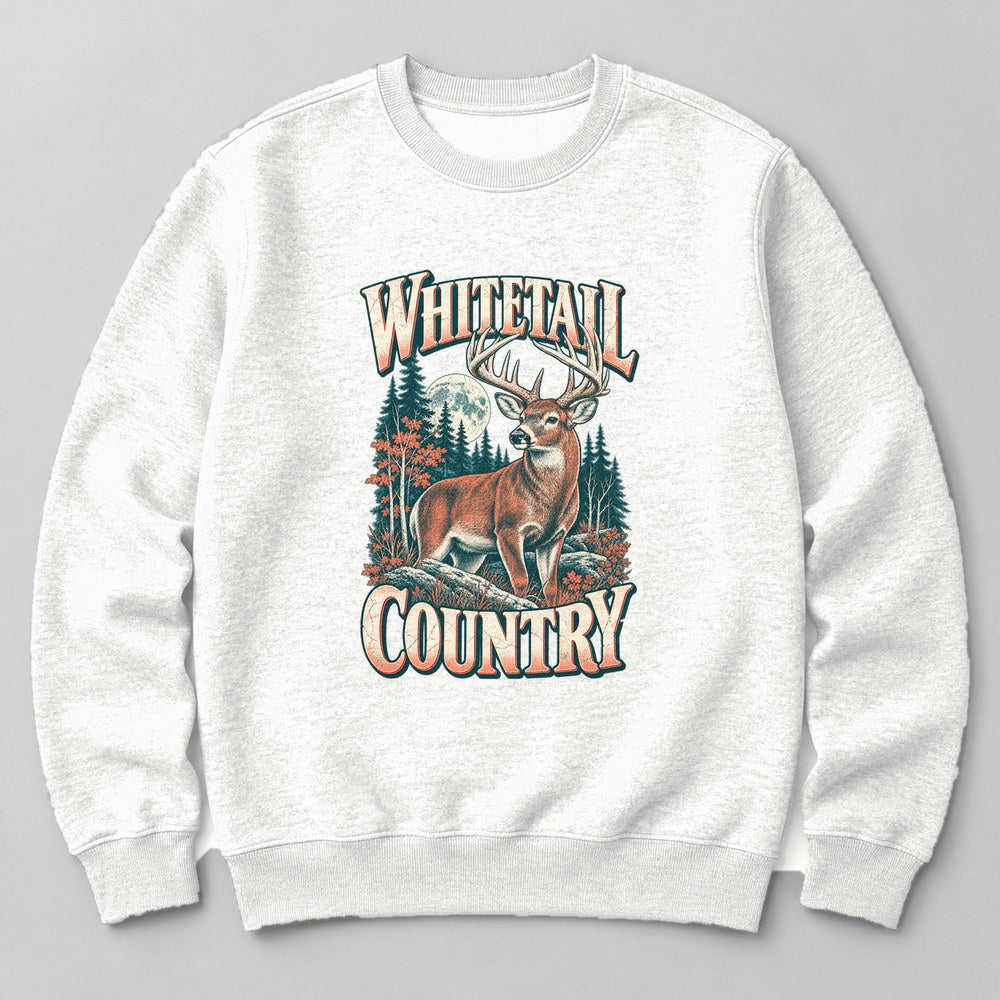 Whitetail Country Sweatshirt in White