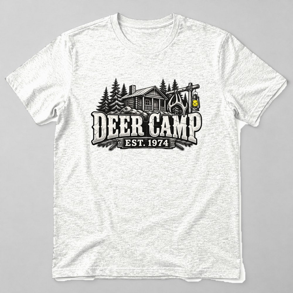 Deer Camp Est. 1974 T-Shirt in White