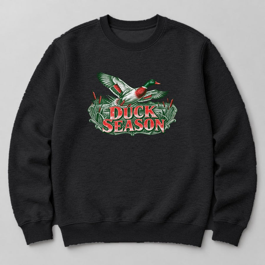 Duck Season Sweatshirt in Black