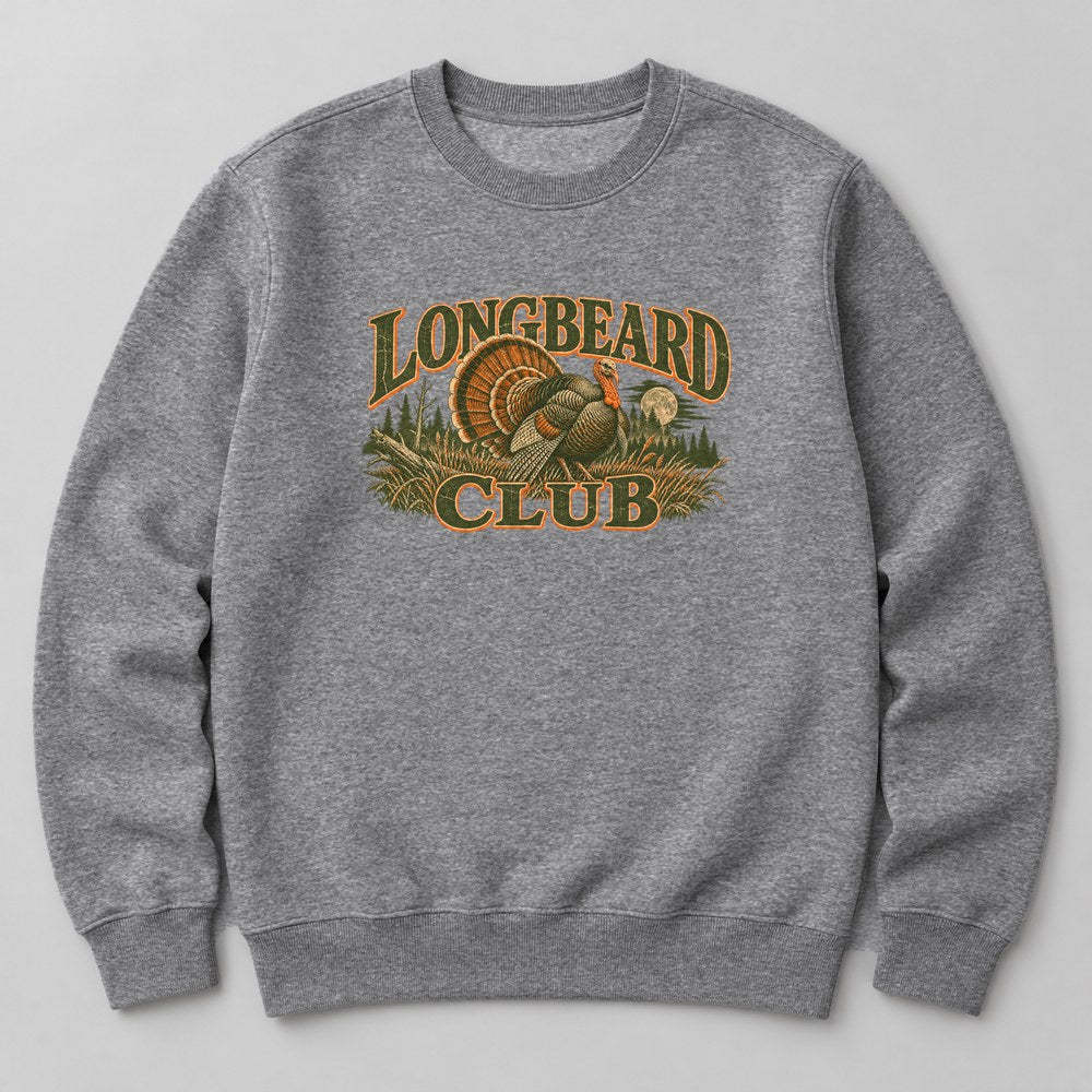 Longbeard Club Sweatshirt in Heather Grey