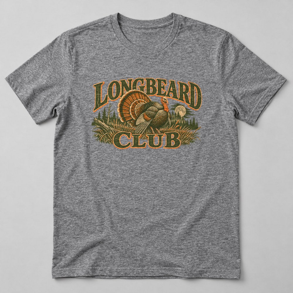 Longbeard Club T-Shirt in Heather Grey