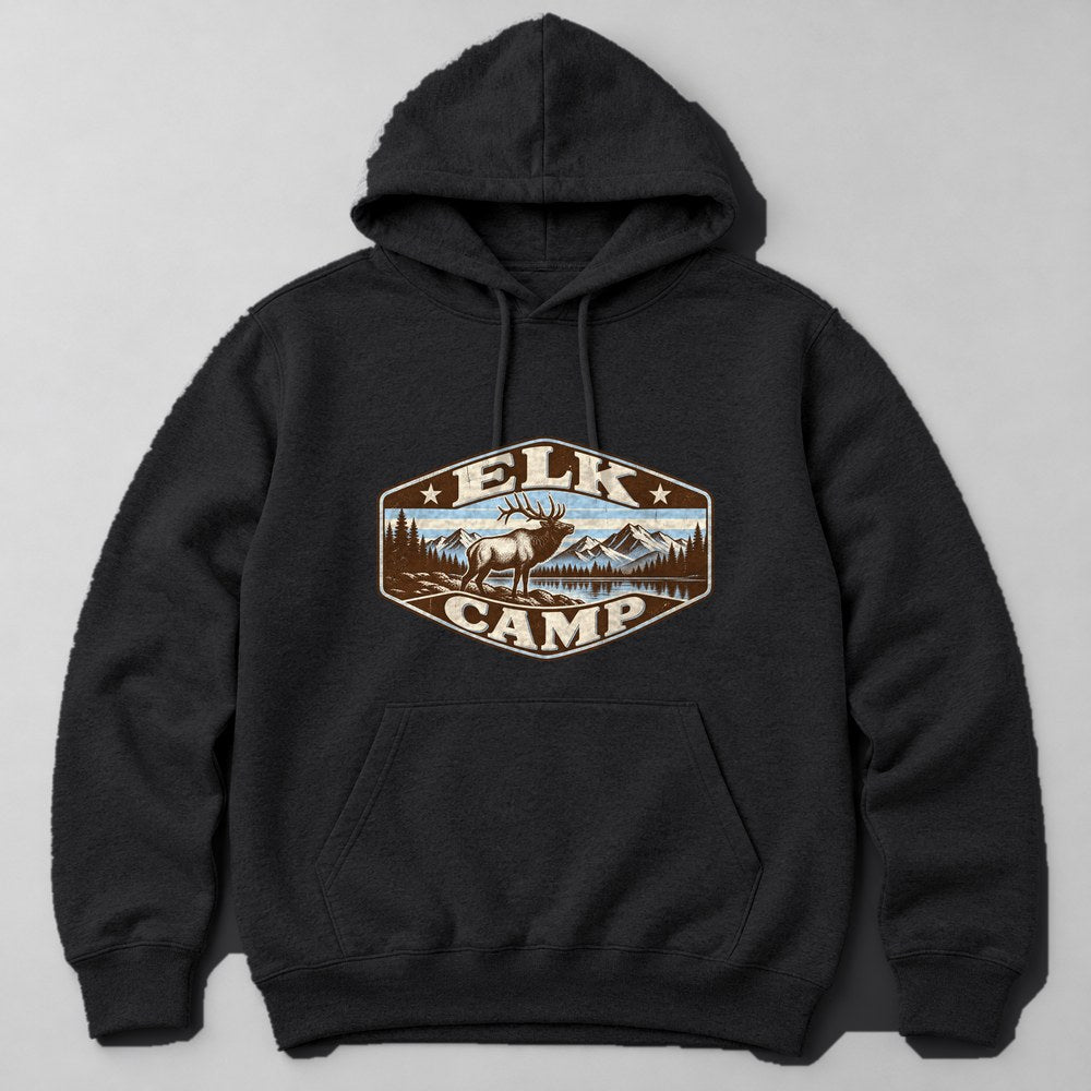 Elk Camp Hoodie in Black