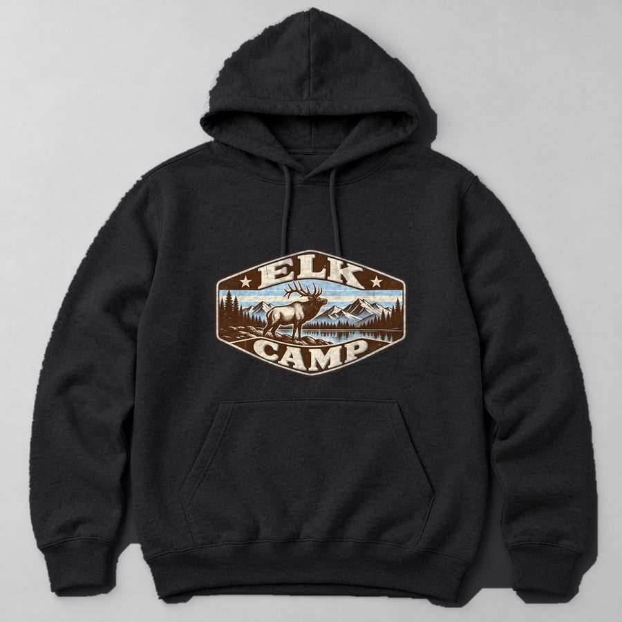 Elk Camp Hoodie in Black
