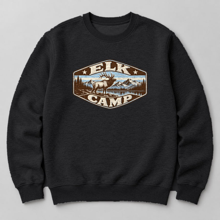 Elk Camp Sweatshirt in Black