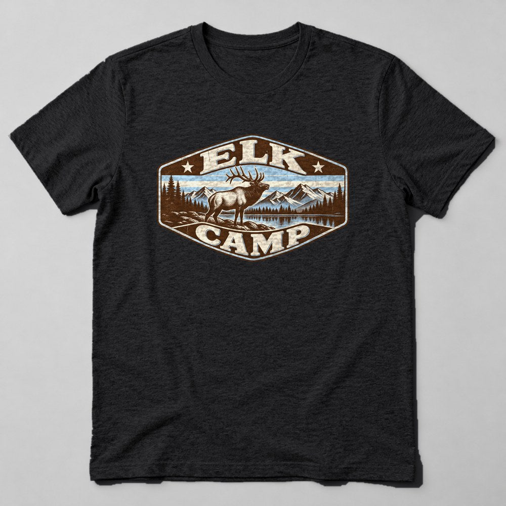 Elk Camp T-Shirt in Black