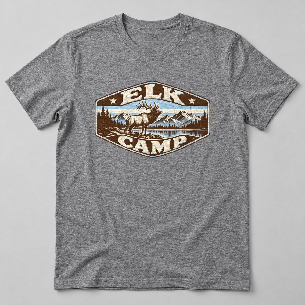 Elk Camp T-Shirt in Heather Grey