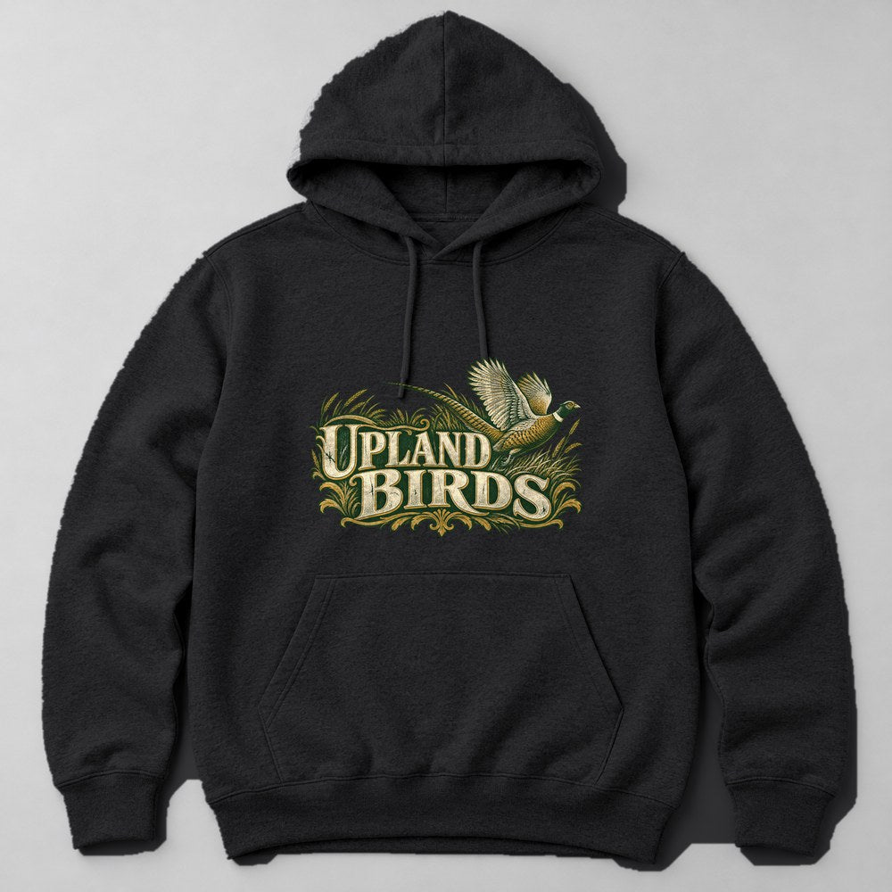 Upland Birds Hoodie in Black
