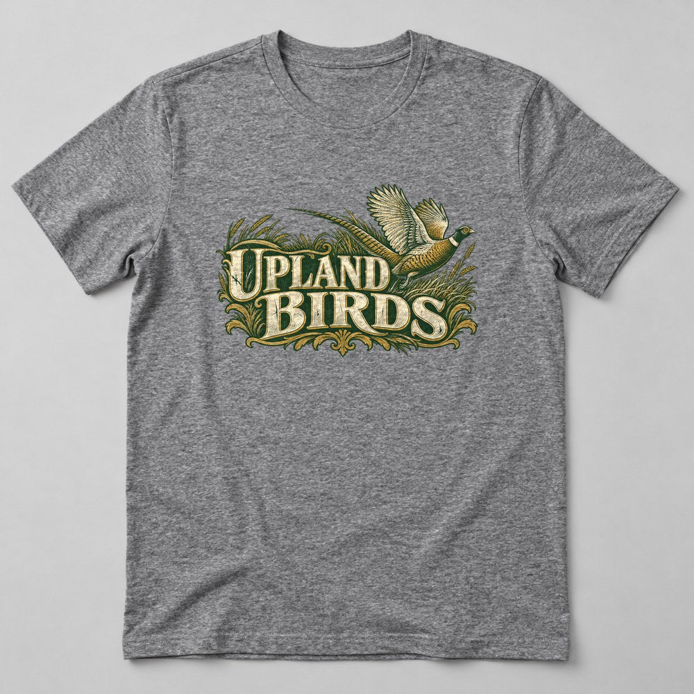 Upland Birds T-Shirt in Heather Grey