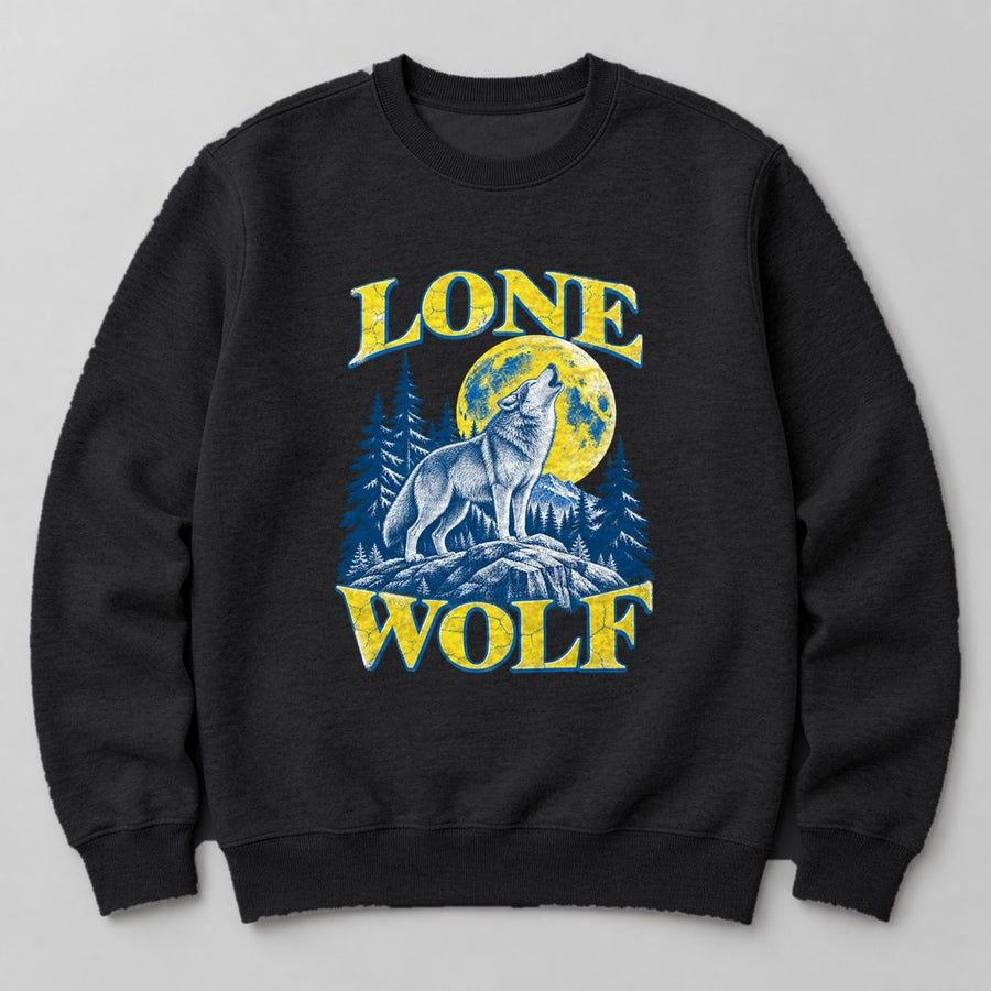 Lone Wolf Sweatshirt in Black