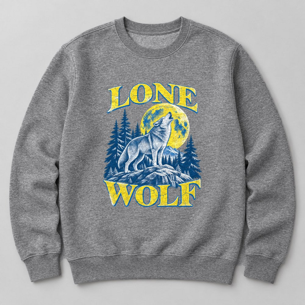 Lone Wolf Sweatshirt in Heather Grey