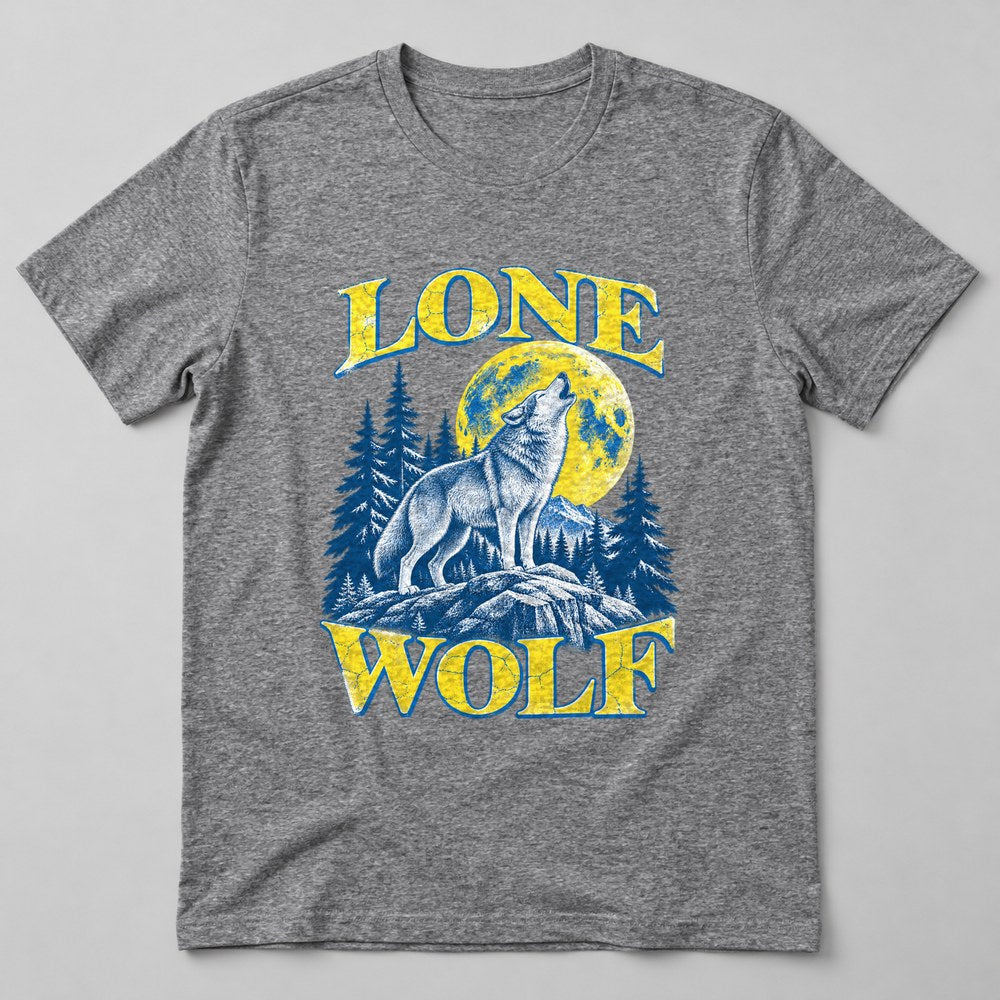 Lone Wolf T-Shirt in Heather Grey