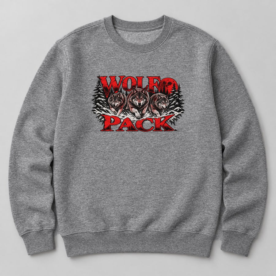 Wolf Pack Sweatshirt in Heather Grey