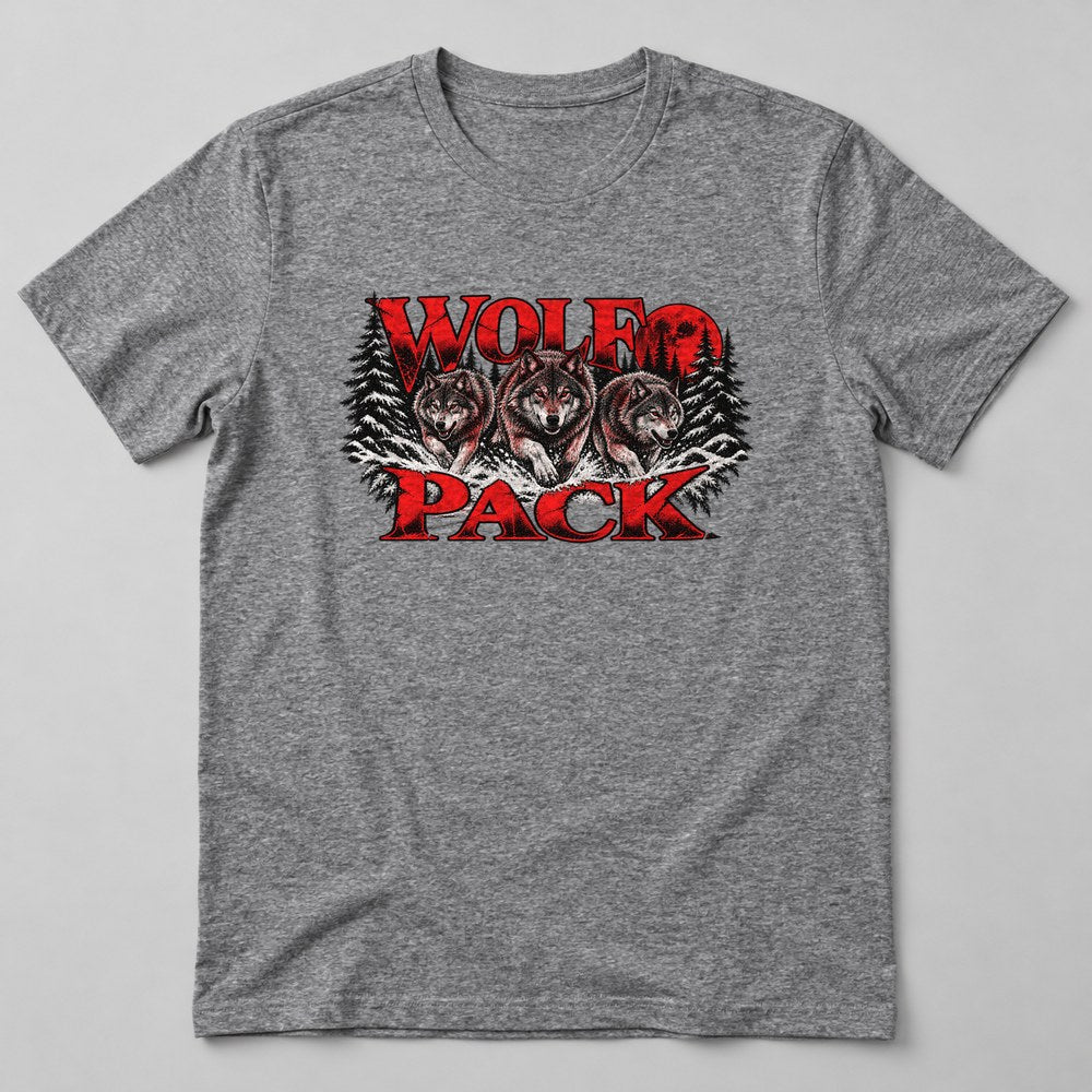Wolf Pack T-Shirt in Heather Grey