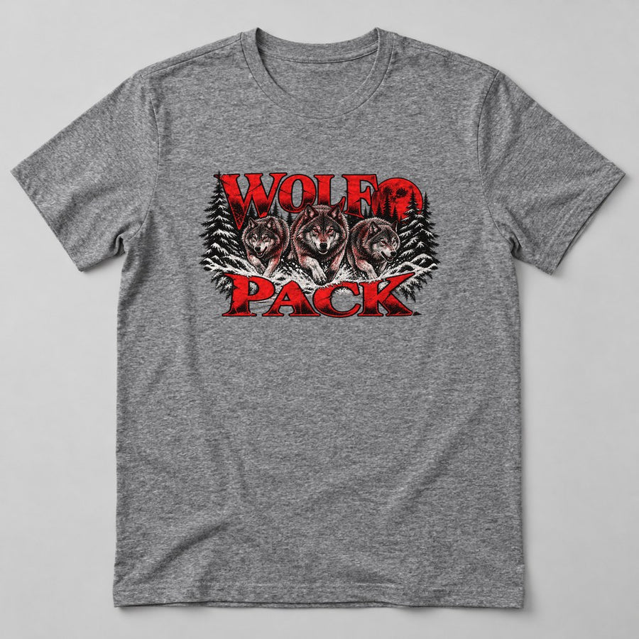 Wolf Pack T-Shirt in Heather Grey