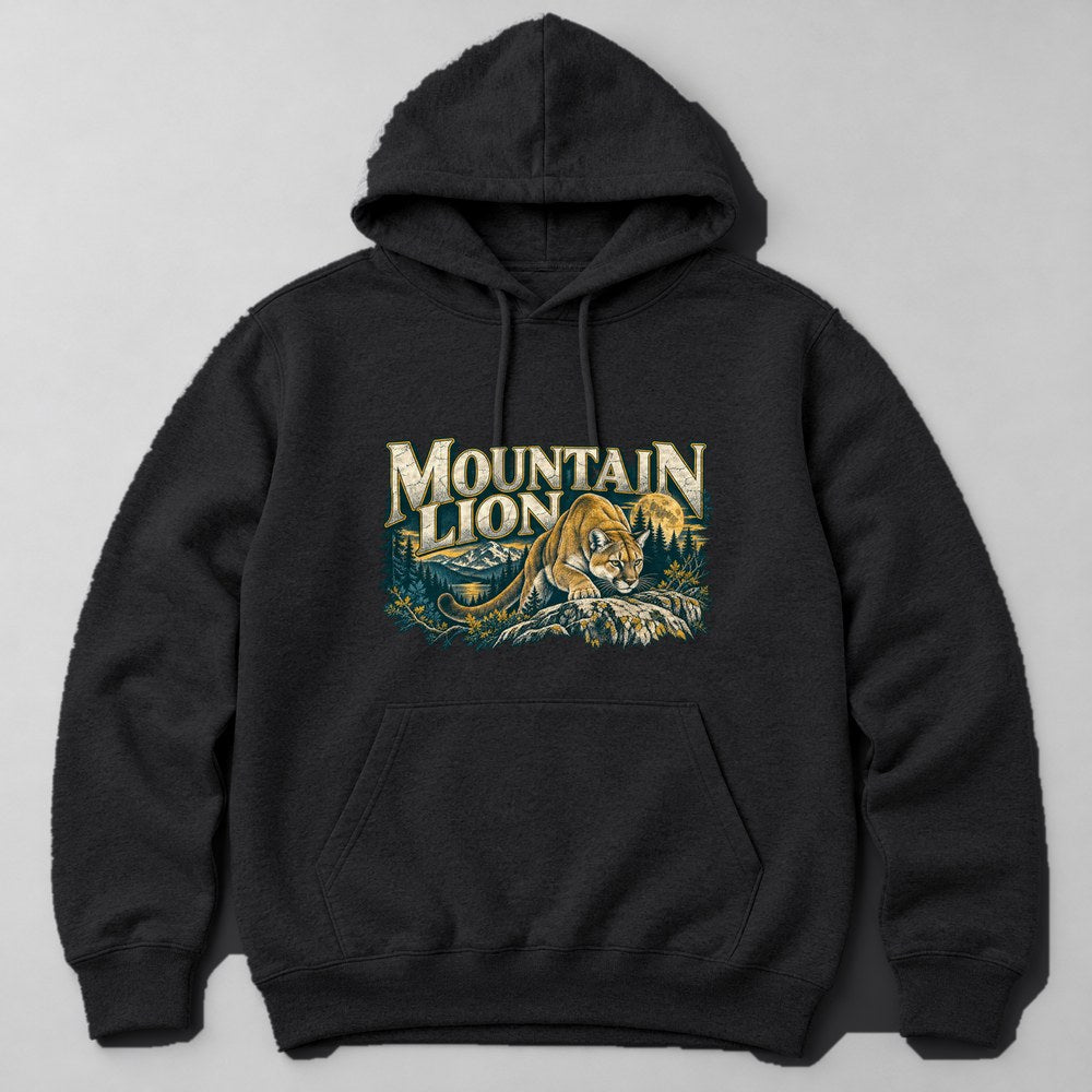Mountain Lion Hoodie in Black