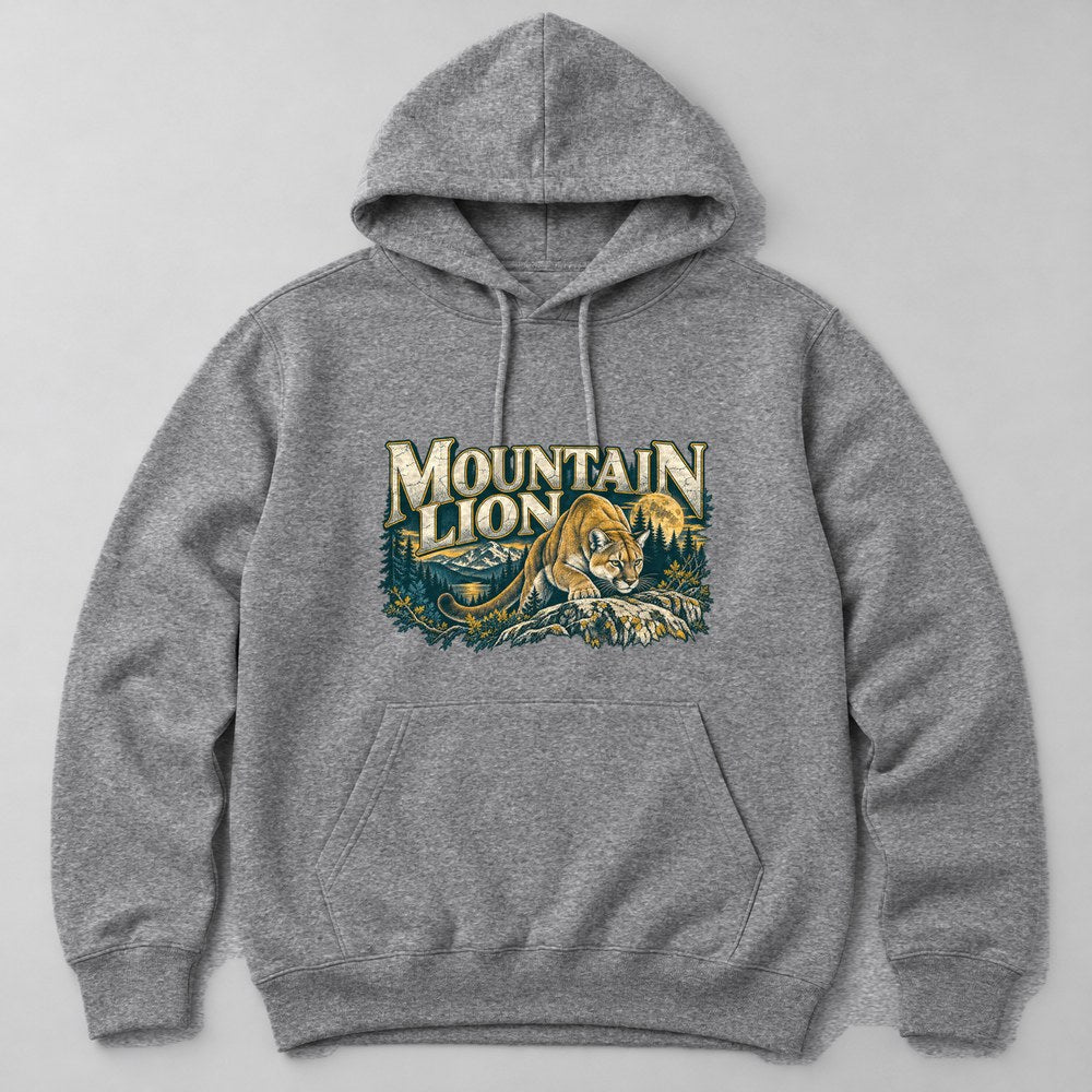 Mountain Lion Hoodie in Heather Grey