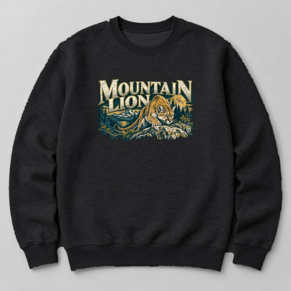 Mountain Lion Sweatshirt in Black