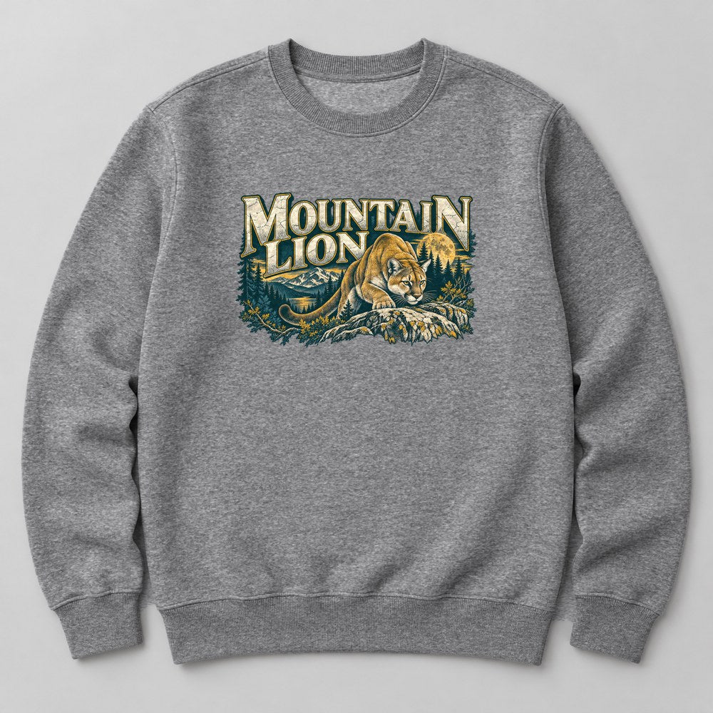 Mountain Lion Sweatshirt in Heather Grey