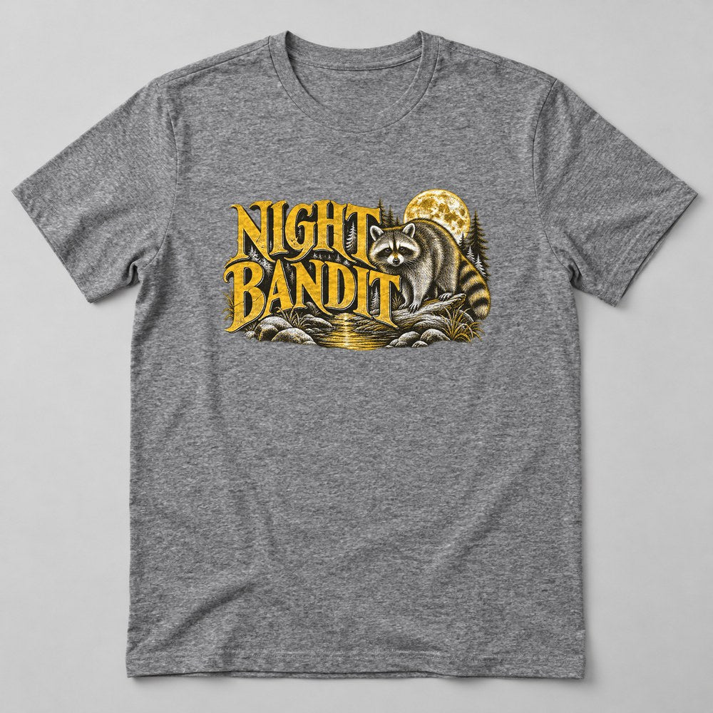 Night Bandit T-Shirt in Heather Grey
