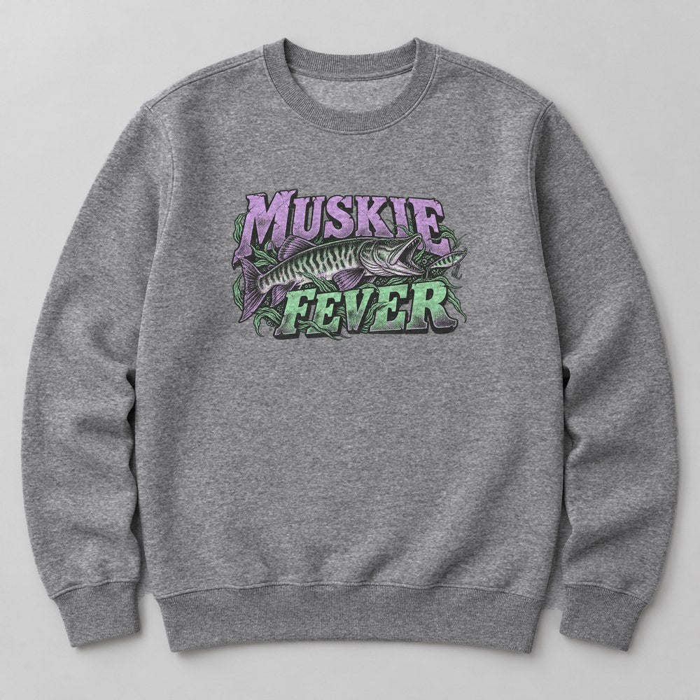 Muskie Fever Sweatshirt in Heather Grey