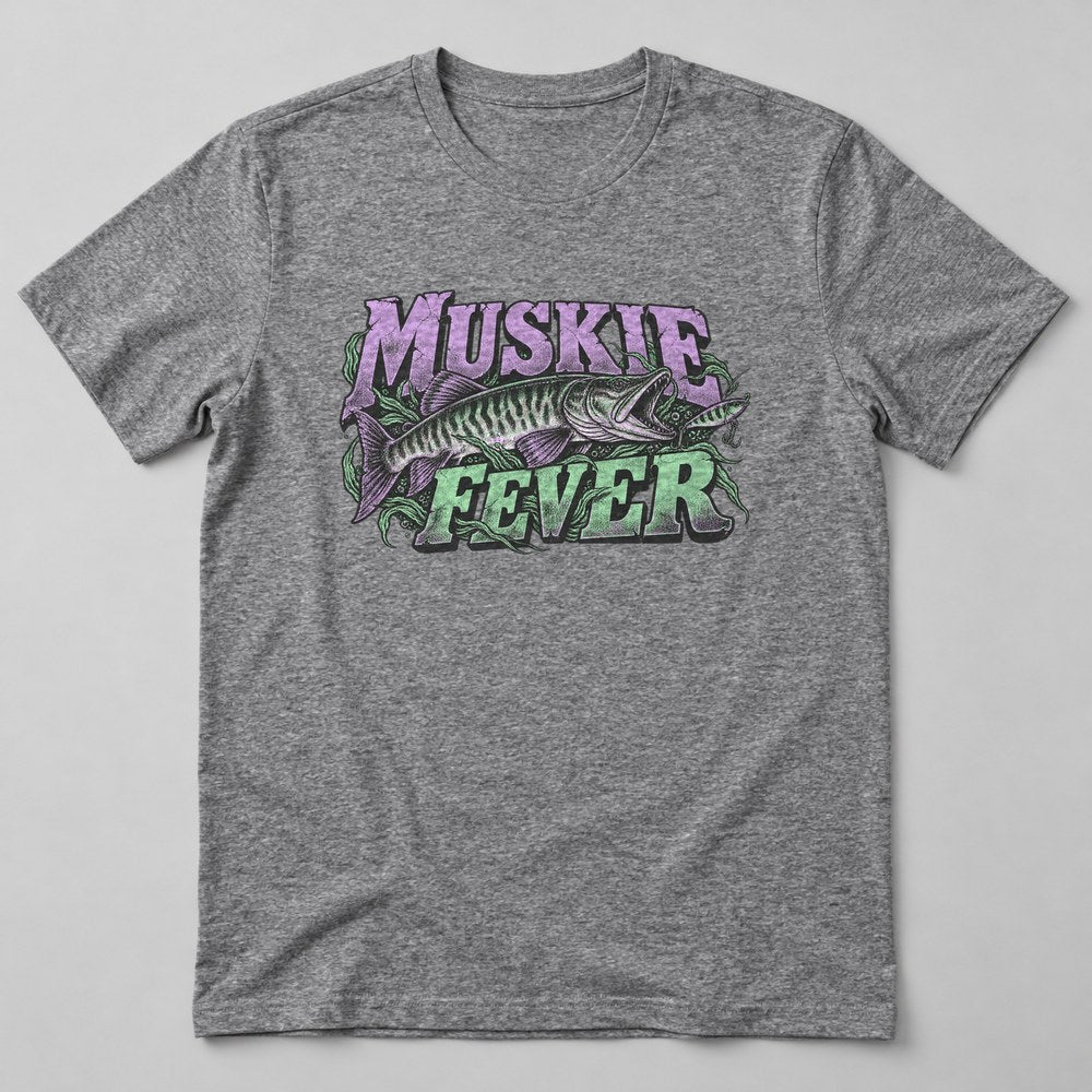 Muskie Fever T-Shirt in Heather Grey