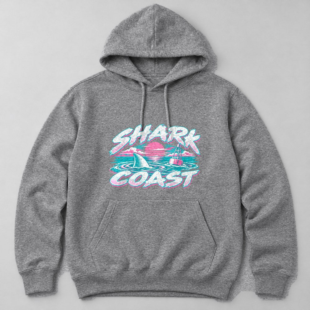 Shark Coast Hoodie in Heather Grey