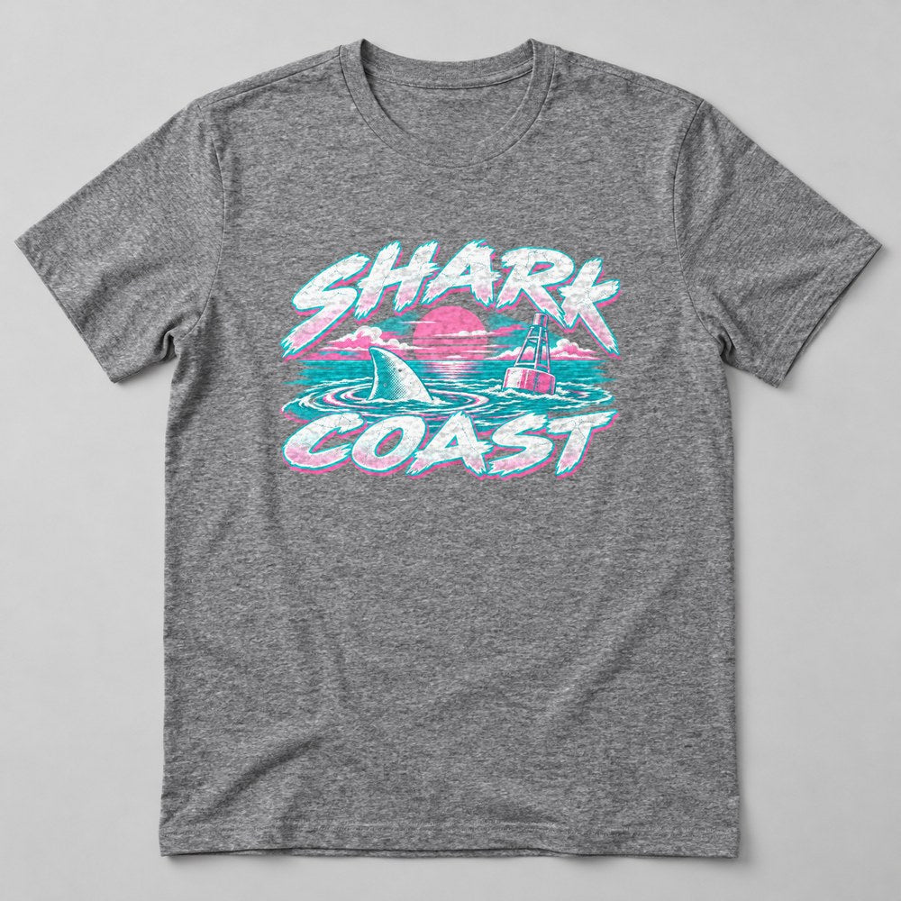 Shark Coast T-Shirt in Heather Grey