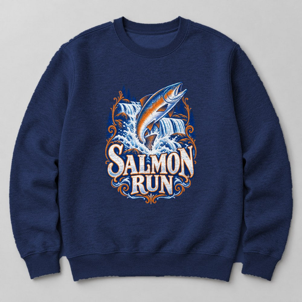 Salmon Run Sweatshirt in Navy