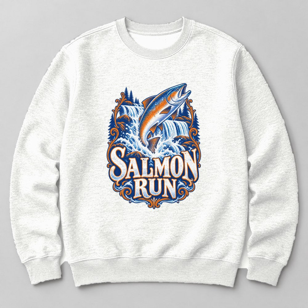 Salmon Run Sweatshirt in White