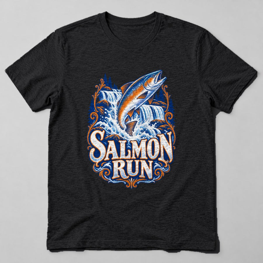 Salmon Run T-Shirt in Black