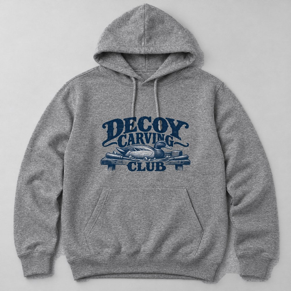 Decoy Carving Club Hoodie in Heather Grey